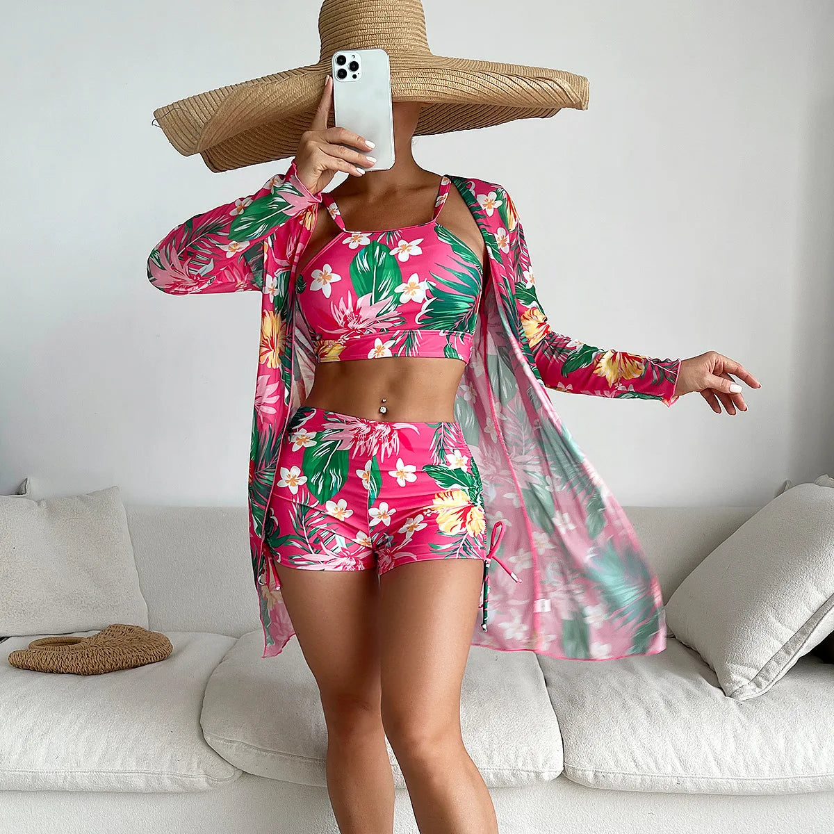 Push Up Beach Wear Three-Piece Bathing Suits