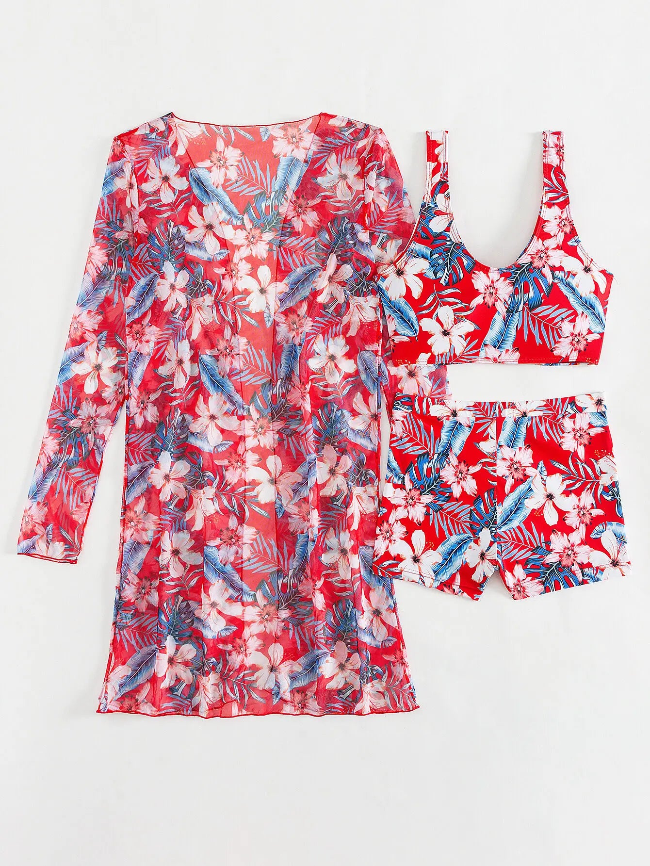 Push Up Floral Printed Swimsuit Set