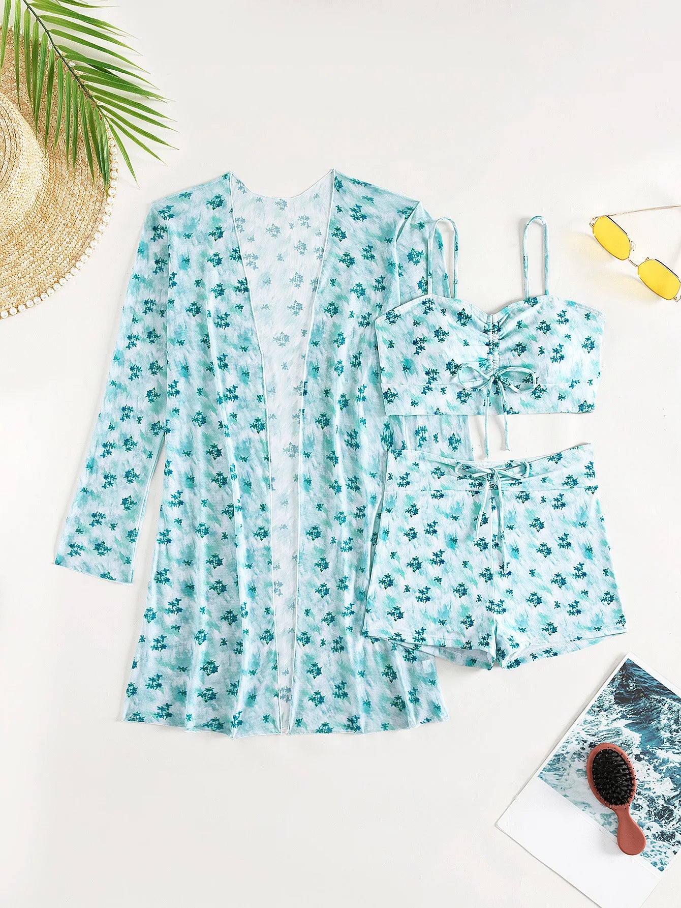 Summer Push Up Three-Piece Bathing Suits
