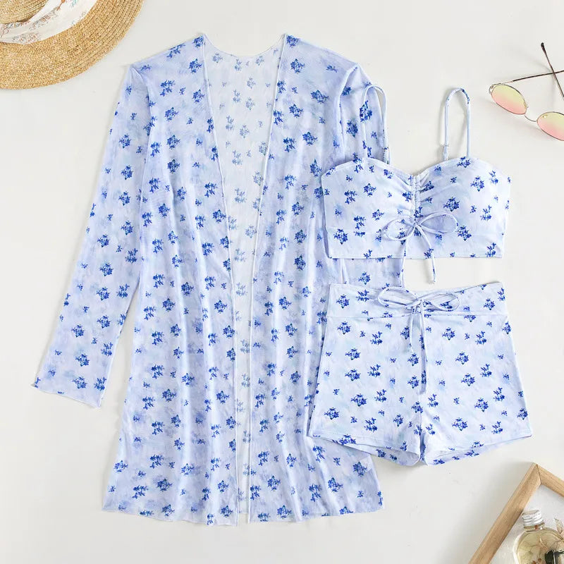 Summer Push Up Three-Piece Bathing Suits