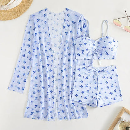 Summer Push Up Three-Piece Bathing Suits