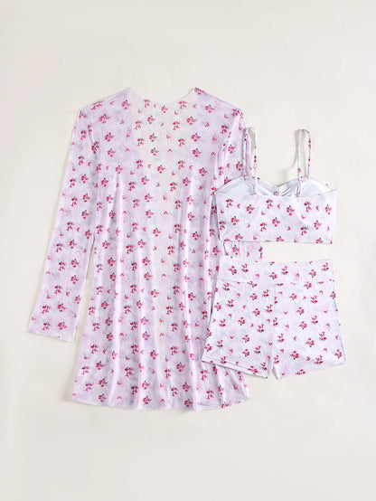 Summer Push Up Three-Piece Bathing Suits