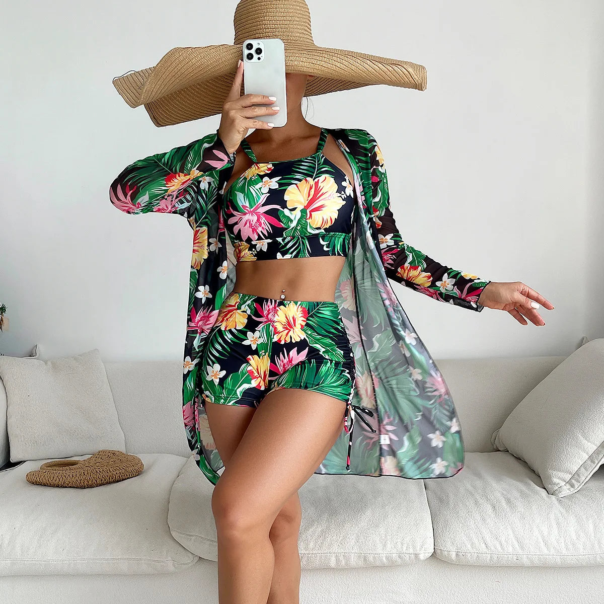 Push Up Beach Wear Three-Piece Bathing Suits