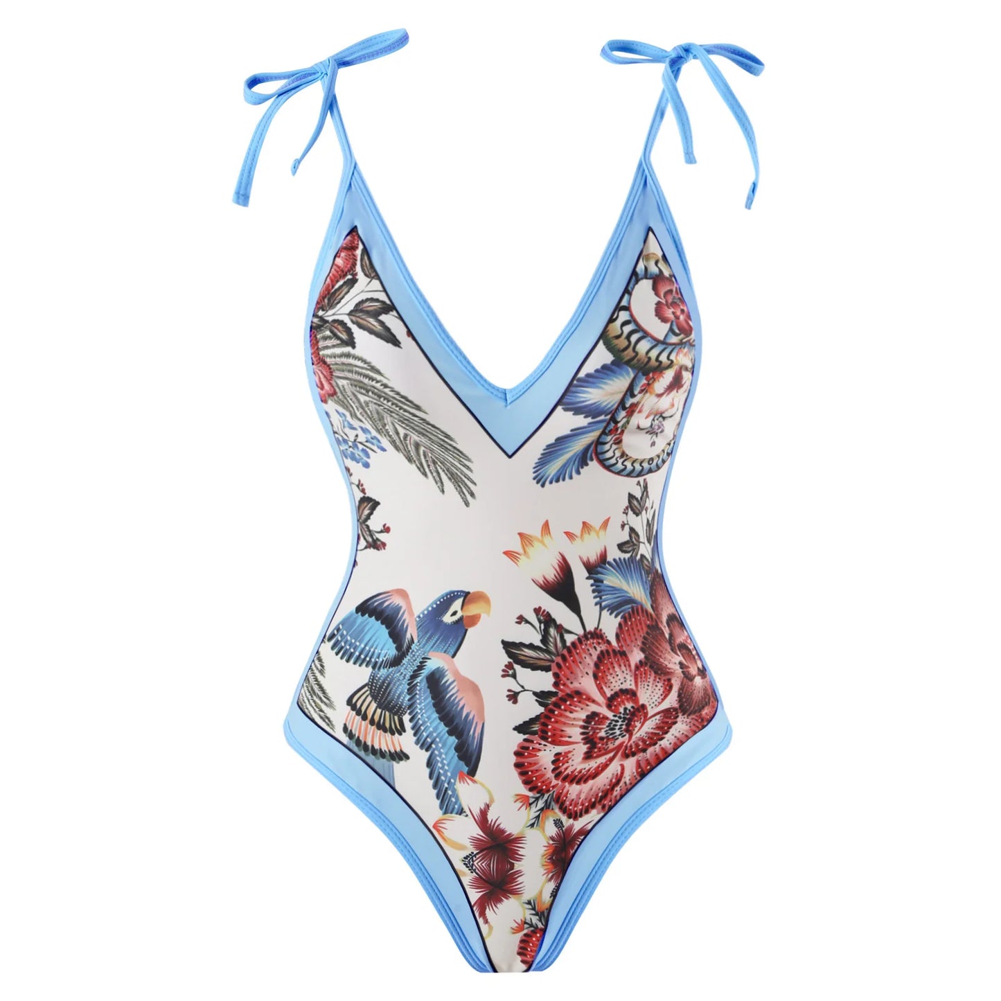 Summer Black Print One Piece Swimsuit
