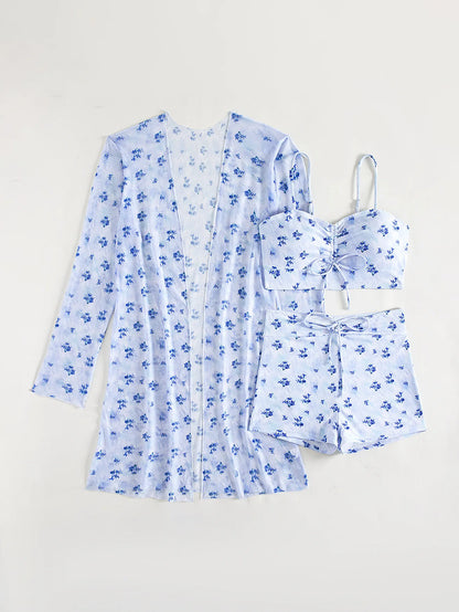 Summer Push Up Three-Piece Bathing Suits