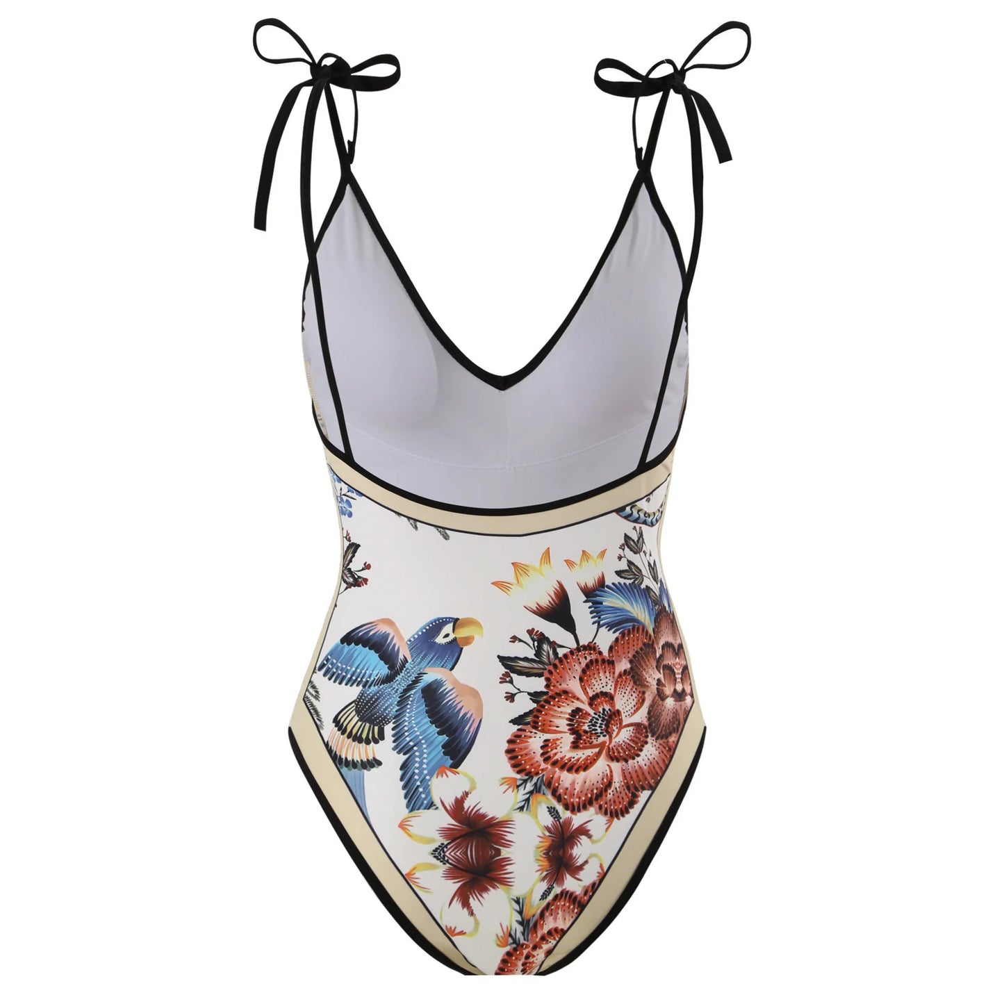 Summer Black Print One Piece Swimsuit
