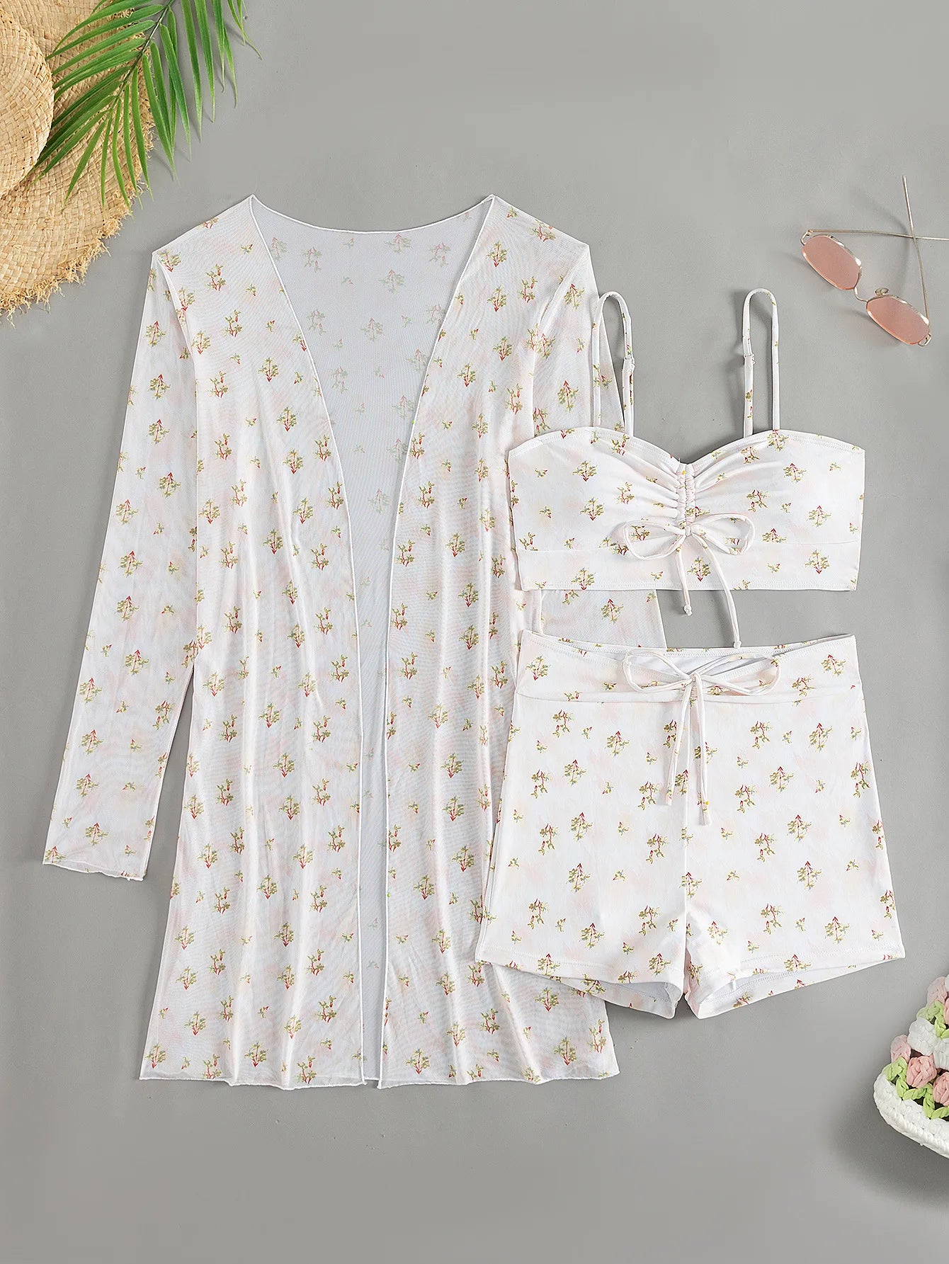 Summer Push Up Three-Piece Bathing Suits