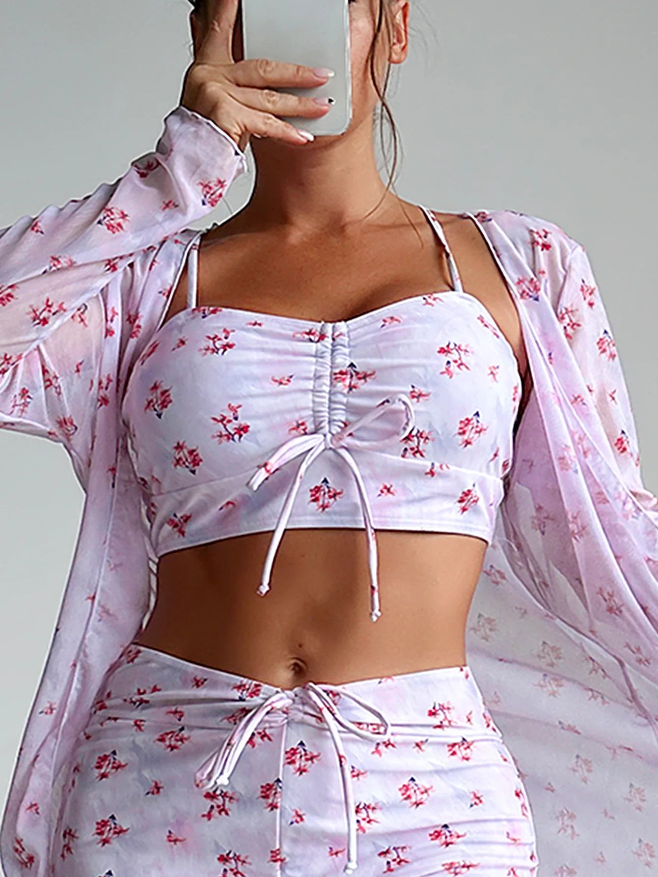 Summer Push Up Three-Piece Bathing Suits