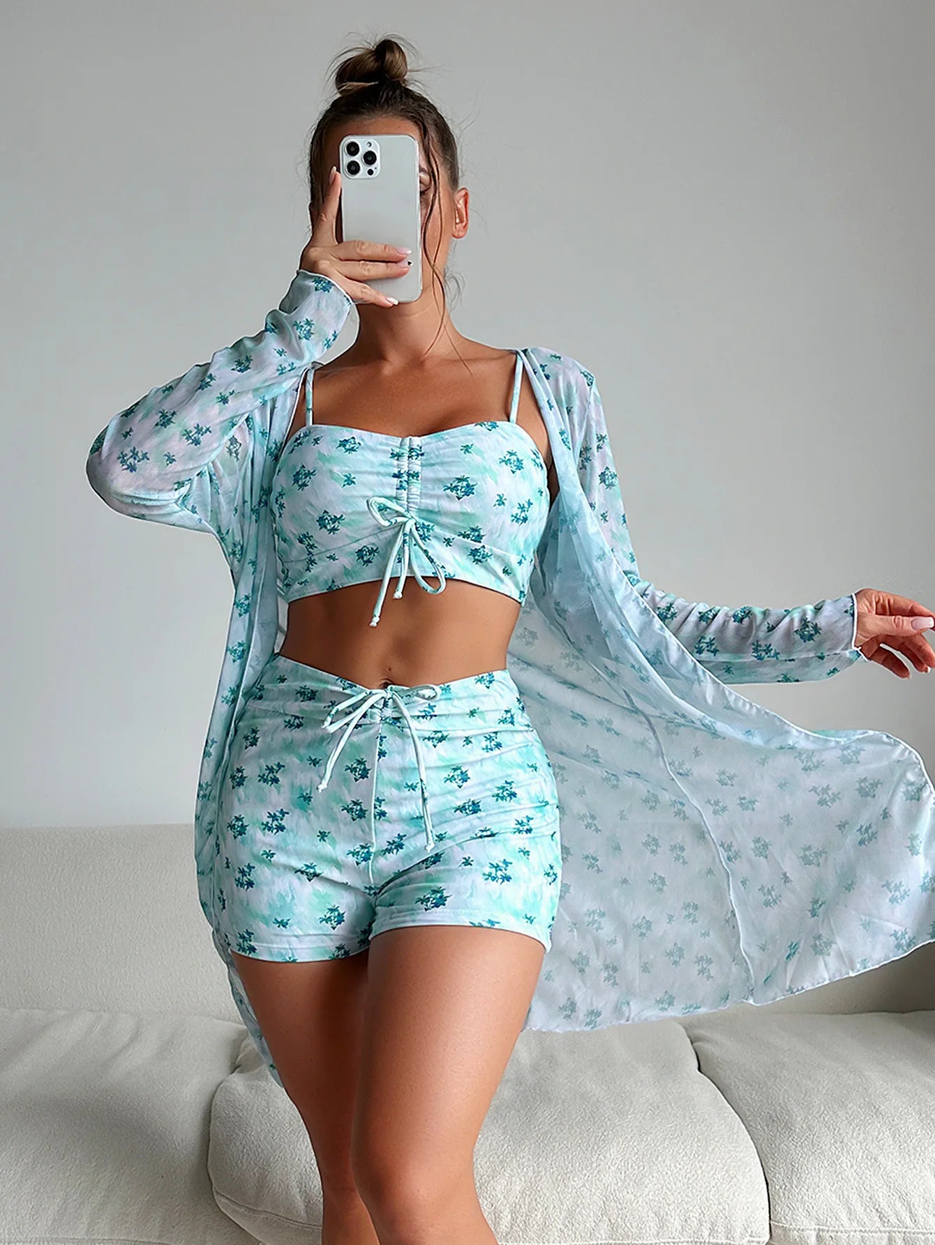 Summer Push Up Three-Piece Bathing Suits