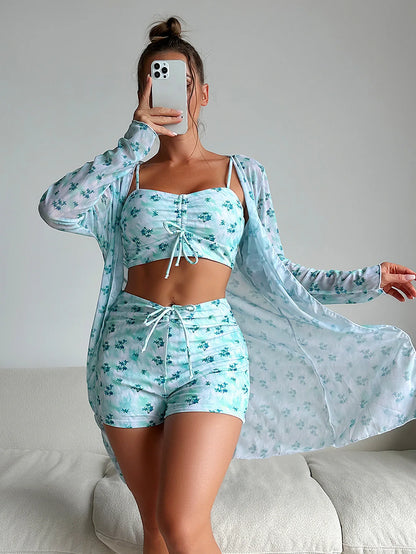 Summer Push Up Three-Piece Bathing Suits