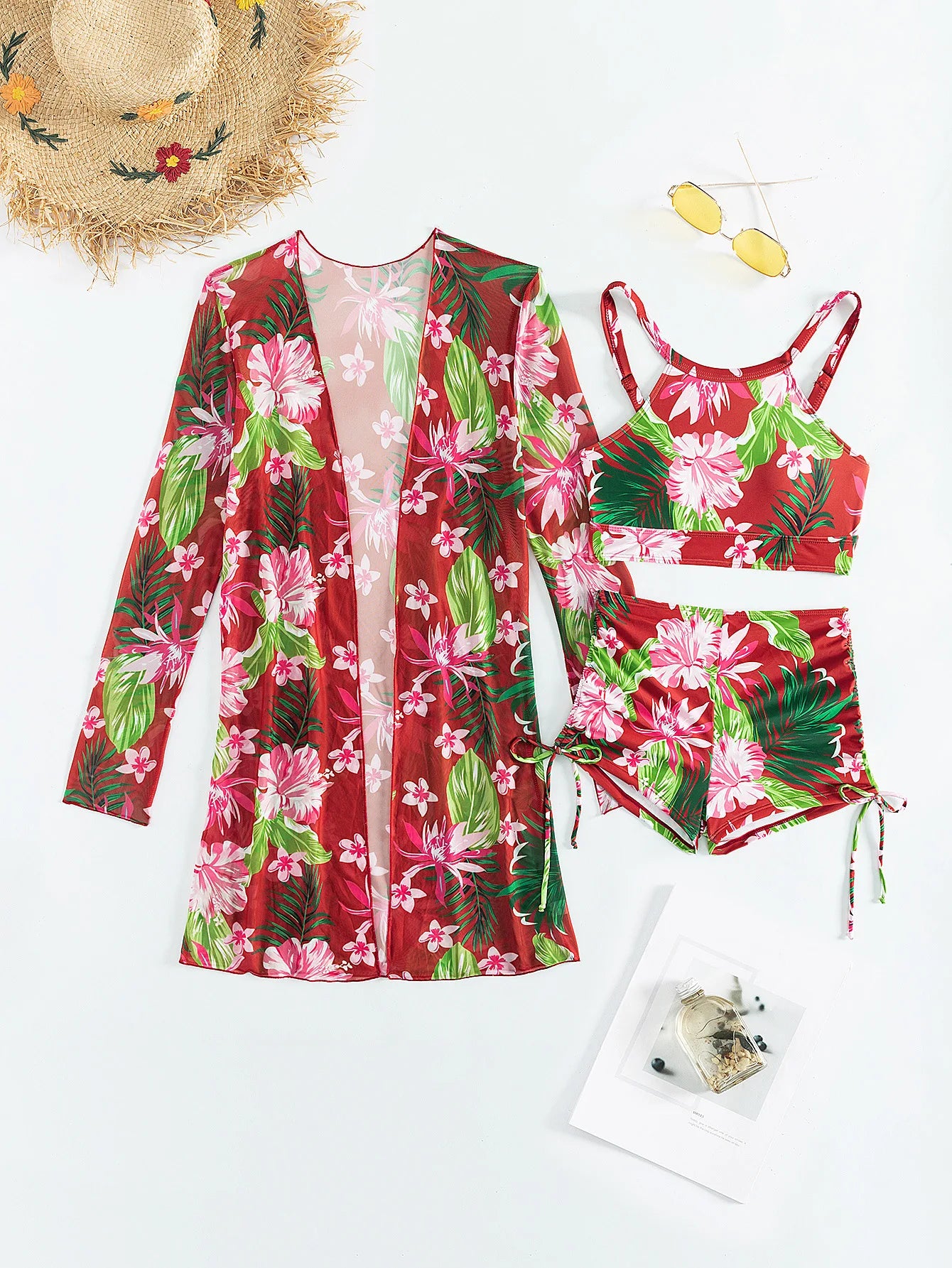 Push Up Beach Wear Three-Piece Bathing Suits