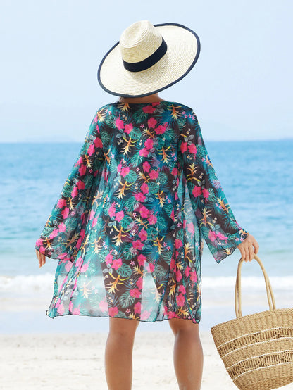 Women's Sexy Floral Three-Piece High Waist Swimsuits