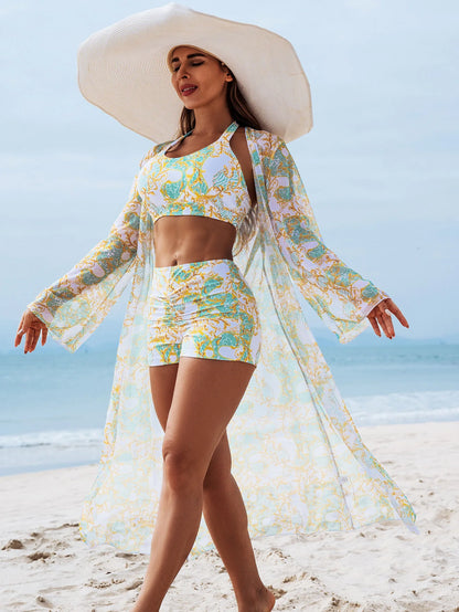 Women's Push Up Three-Piece Beach Suit