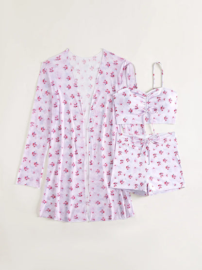 Summer Push Up Three-Piece Bathing Suits