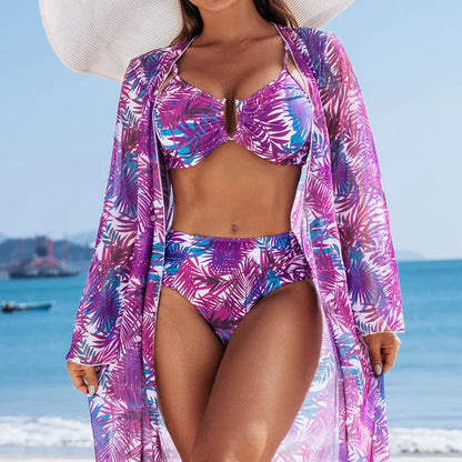 Women's Sexy Three-Piece Swimwear Beach Suit