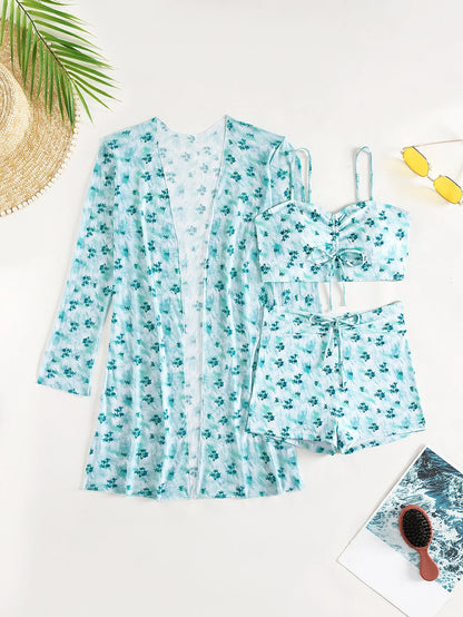 Summer Push Up Three-Piece Bathing Suits