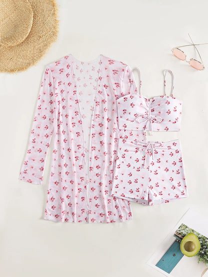Summer Push Up Three-Piece Bathing Suits