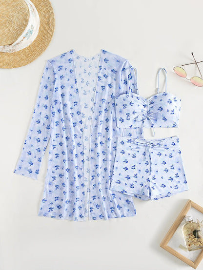 Summer Push Up Three-Piece Bathing Suits