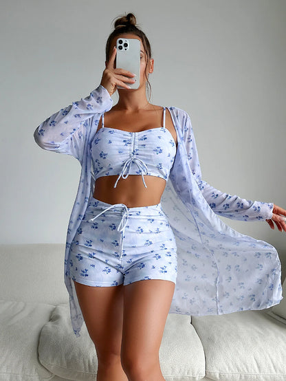 Summer Push Up Three-Piece Bathing Suits