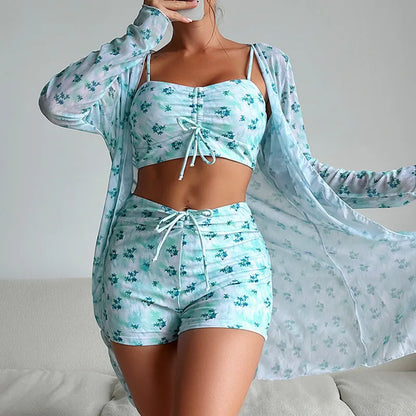 Summer Push Up Three-Piece Bathing Suits