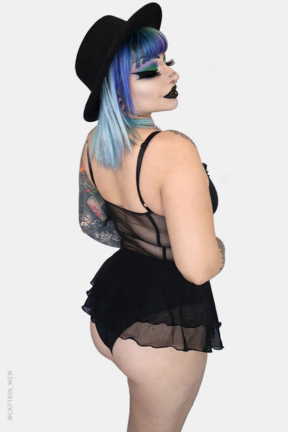 Midnight Reverie Lace Corset One-Piece