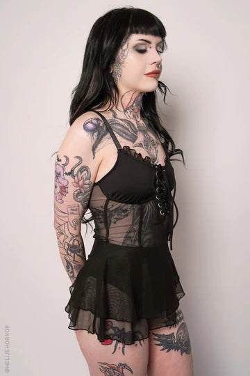 Midnight Reverie Lace Corset One-Piece